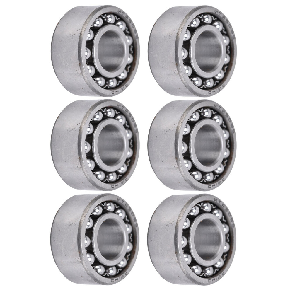 6Pcs Self Aligning Double Row Ball Bearing 2202 15Mm Inner Diameter 7891333012883