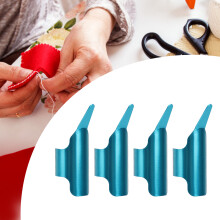 4PCS Ergonomic Aluminum Alloy Sewing Thimbles for Safe Hand Sewing DIY Projects