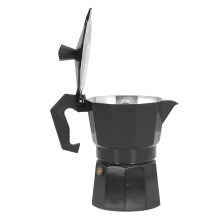 Cafetera italiana 150 ml MokaPot H152mm W82mm Negro