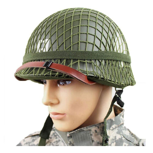 Wwii Us Army M1 Helmet Replica With Net