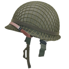 Wwii Us Army M1 Helmet Imitation Helmets Ww2 Gear Ww2 Helmet Replica with Mesh/Canvas Chin Strap/Cat Eye Band