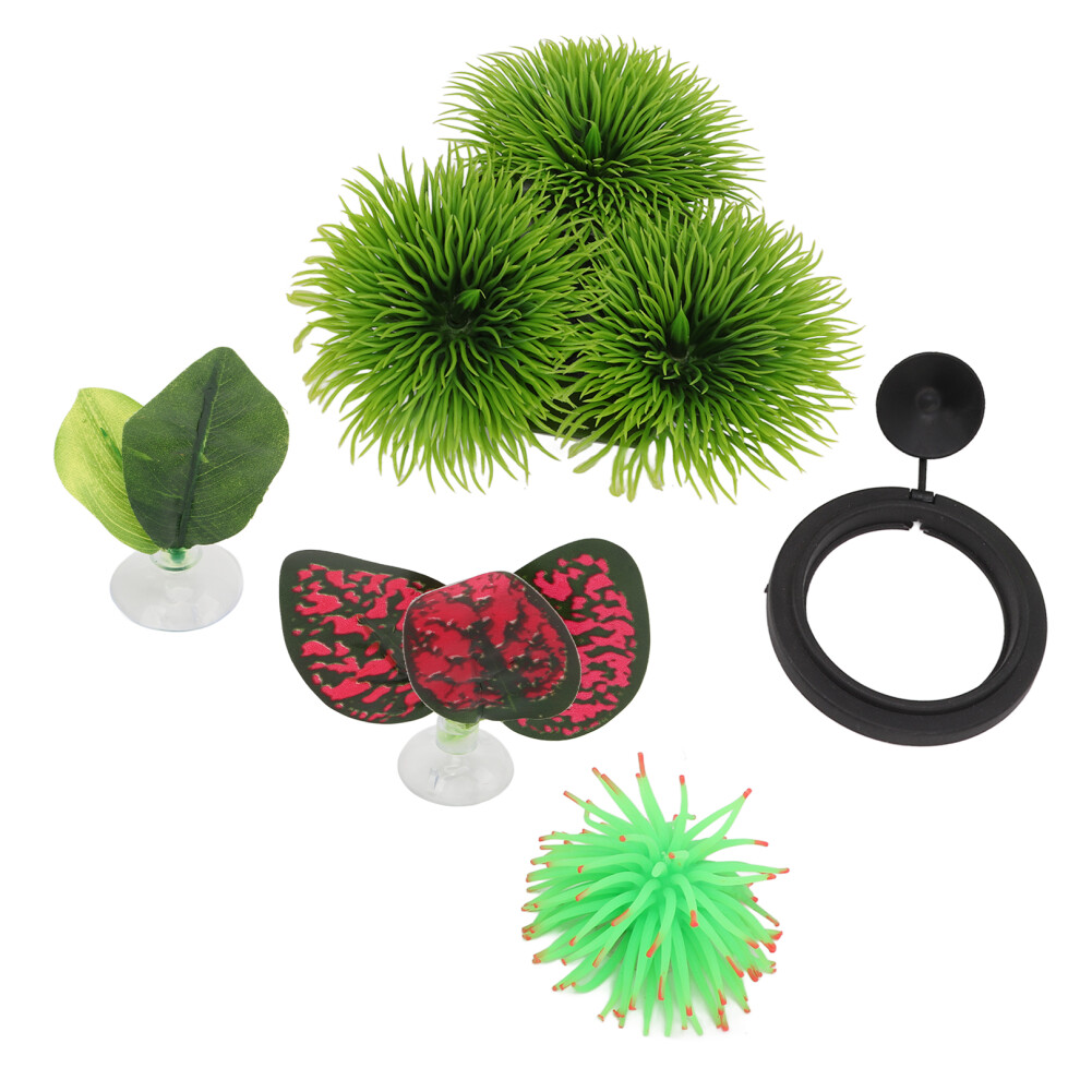 Betta Leaf Pad Set Fish Tank Resting Bed Kit Plastic Silicone