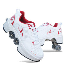 WYEING Adults' and 's Unisex Moulded Skate Shoes with Invisible 4Wheels, Multifunctional Roller Skates for Outdoor Sports, 39