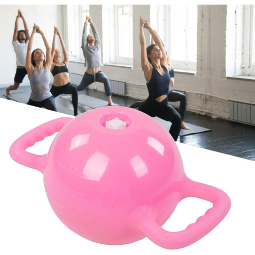 Water Filled Kettlebells, Non-Slip Handle, Pink 12.9in 2