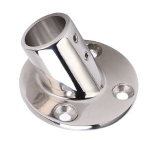 316 Stainless Steel Hand Rail Round Base - Precision Marine Bracket