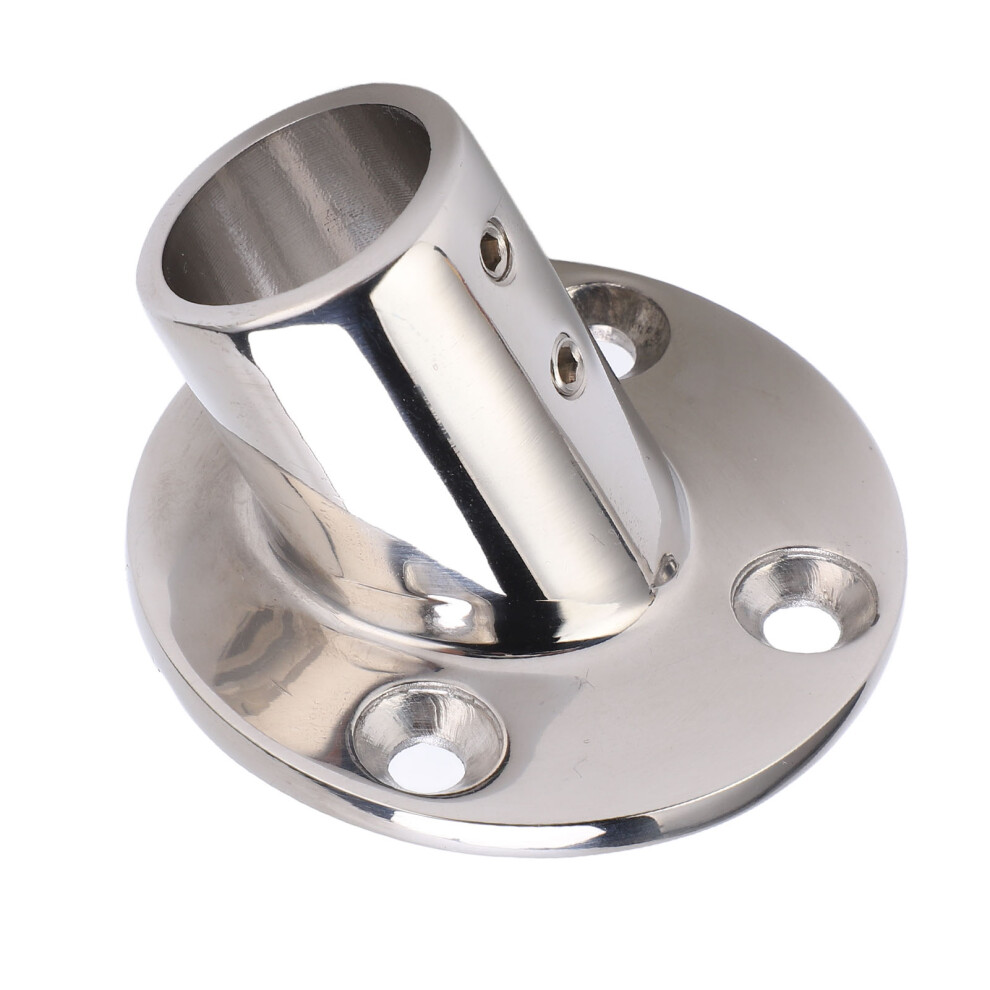 316 Stainless Steel Hand Rail Round Base - Precision Marine Bracket 3091333020893