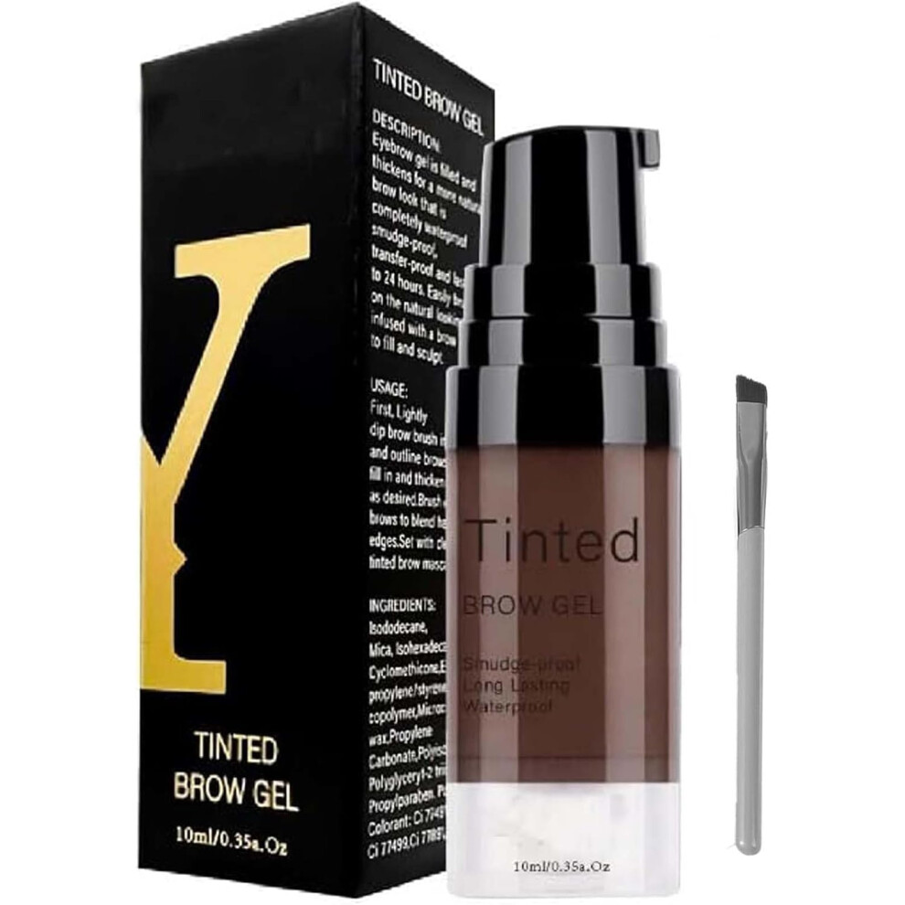 Gogerstar (Blonde) Waterproof Tinted Brow Gel, Semi-Permanent Tattoo Eyebrow Gel, 24 Hours Wear Tattoo Eyebrow Tint Gel, Waterproof Brow Stain Makeup Kits