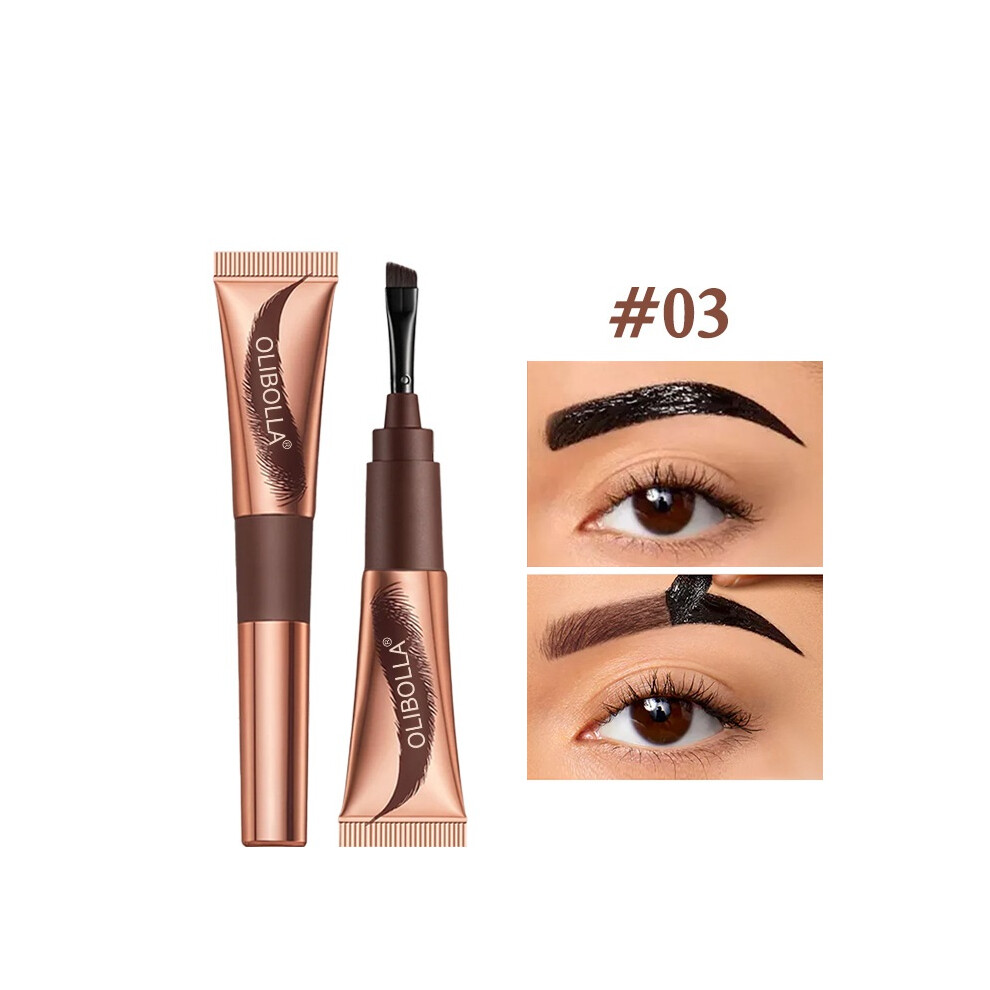 Gogerstar (Auburn 03#) Eyebrow Tattoo Peel Off - Waterproof Long-Lasting Eyebrow Gel - Quick-Dry Peelable Tint, Natural Look, Easy Diy Application, Semi-Permane