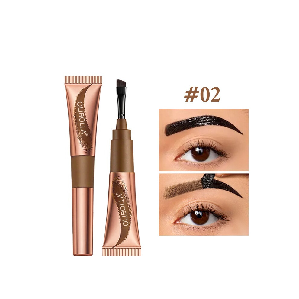 Gogerstar (Taupe 02#) Eyebrow Tattoo Peel Off - Waterproof Long-Lasting Eyebrow Gel - Quick-Dry Peelable Tint, Natural Look, Easy Diy Application, Semi-Permanen