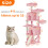 (Pink) 158cm Cat Tree Multi Level Cat Scratching Post Kitten Scratching Post Climbing Activity Centre 1