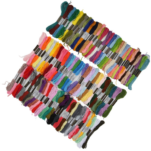 Hilo de bordar de 100 colores, 8 m por madeja, algodón 2