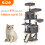 (Dark Grey) 158cm Cat Tree Multi Level Cat Scratching Post Kitten Scratching Post Climbing Activity Centre 2