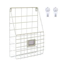 Iron Wall Newspaper Rack 36x26x8cm Black/White Home Organizer