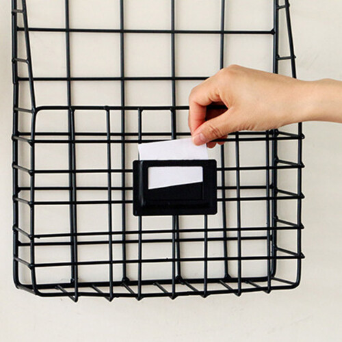 Iron Wall Newspaper Rack 36x26x8cm Black/White Home Organizer 2