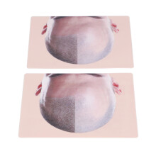 2 pièces de peau silicone pour la pratique de la micropigmentation du cuir chevelu