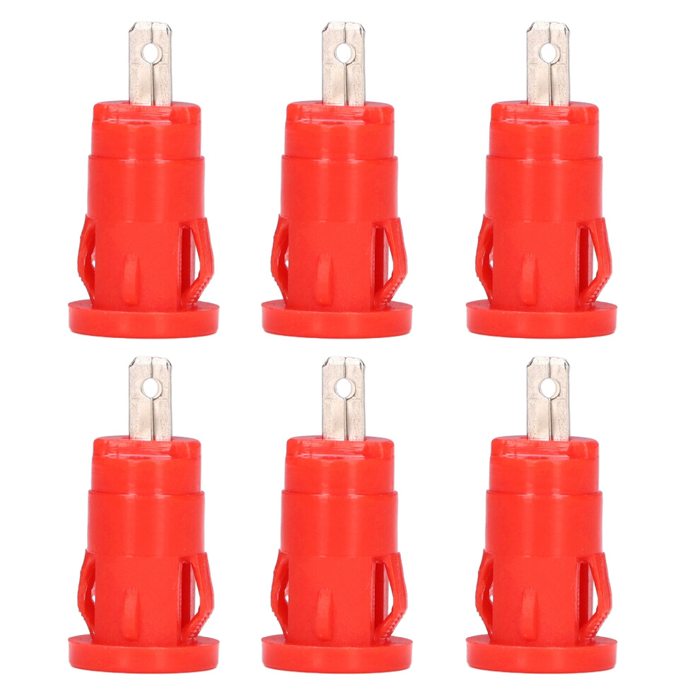 100Pcs 4Mm Safe Ring Terminal Connectors Nickel Copper 31Mm Red 4201333026125