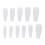 500 piezas de tips de uñas largas - plástico transparente 9