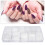 500 piezas de tips de uñas largas - plástico transparente 13
