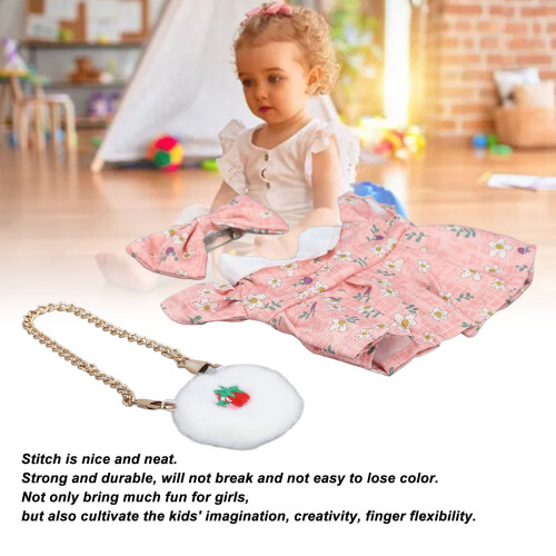 20cm/8in Plüsch-Puppen-Kleider-Set mit Schleifen-Kleid 2