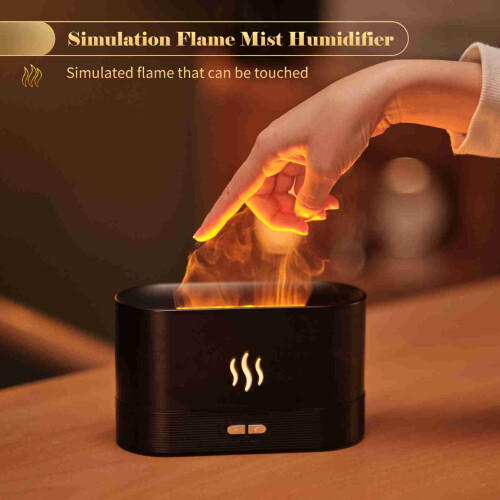 Humidificateur à flamme simulée 180 ml blanc USB