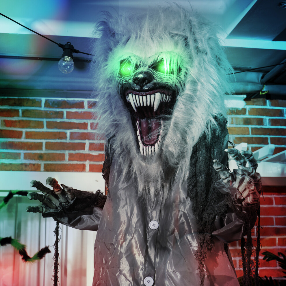 Homcom Animated Skeleton Werewolf Halloween Prop 7Ft - Image 5