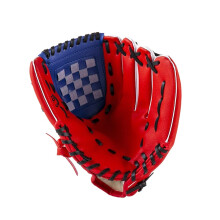 Baseball glove Outdoor Sports Training practice Left or right (Color: Red Blue, Size: 12.5Inch)