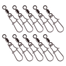 Fishing Swivels With Locking Hooks, Ball Bearing, 10 Pack