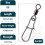 Fishing Swivels With Locking Hooks, Ball Bearing, 10 Pack 2
