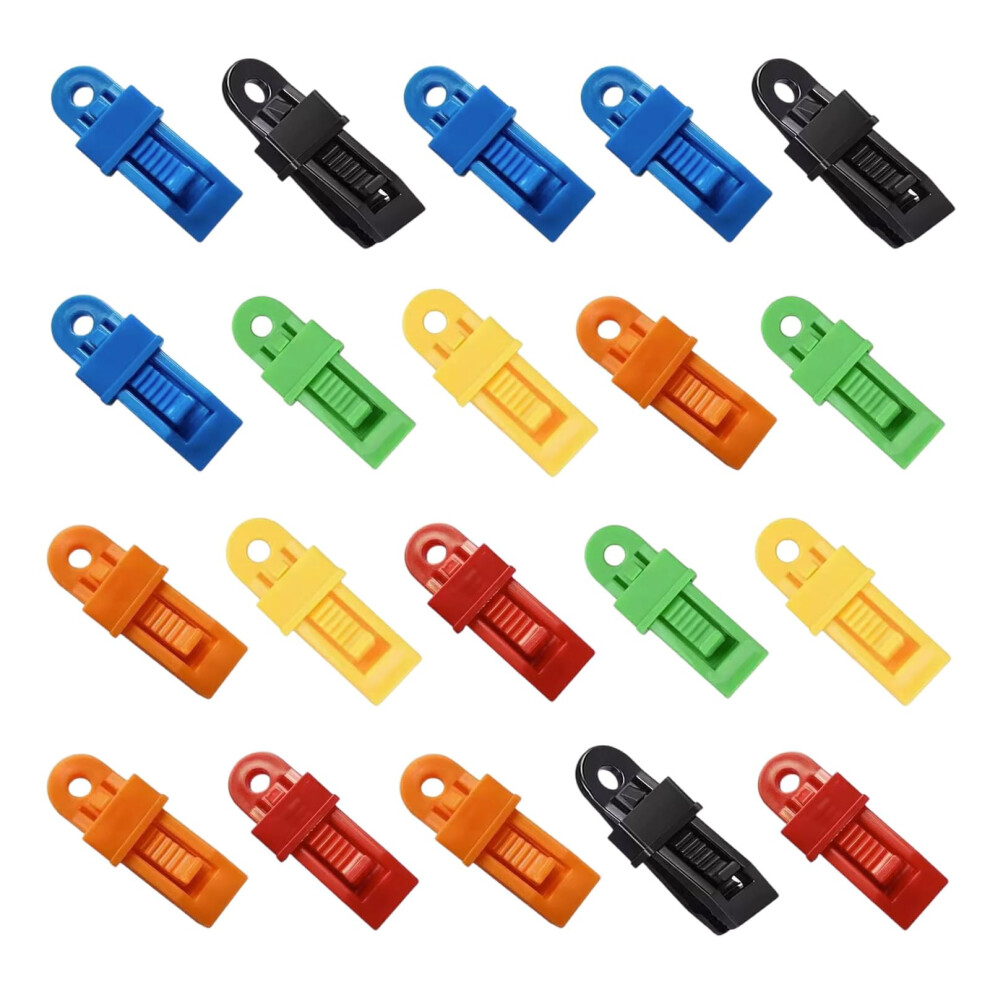 Tarpaulin Clip Fasteners 20-Pack, Heavy-Duty Tent Clips 6493810499067