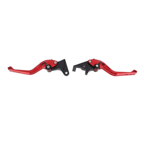 CB350 Hness/GB350 Par de palancas ajustables CNC rojas 1