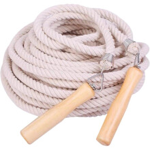 Collective skipping rope wooden handle, long skipping rope, group skipping rope for school sports and outdoor activities