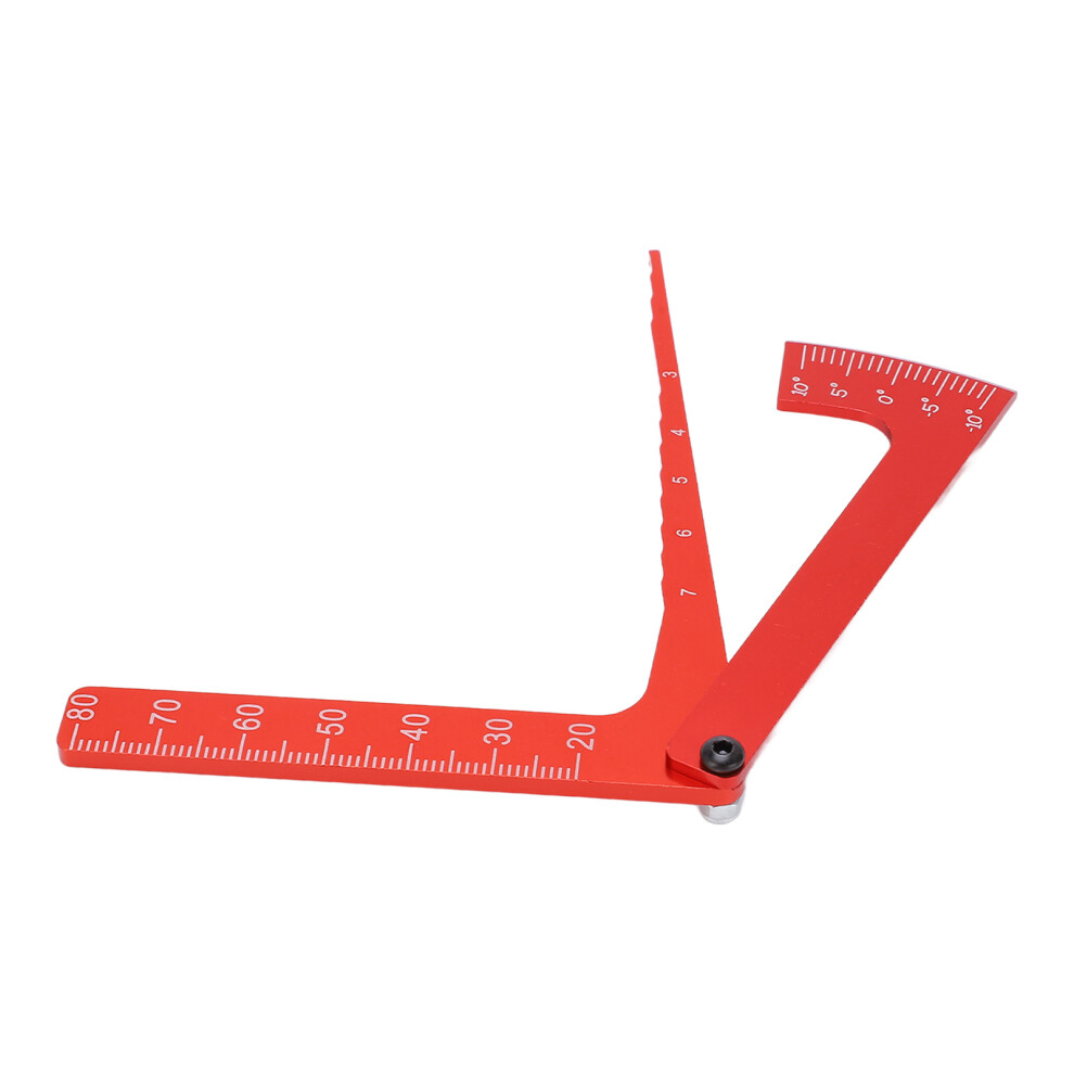 Red Adjustable Rc Aluminium Measure Caliper For Wheel & Camber Ruler Tool 8731333036955
