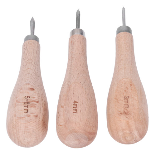 3Pcs Leather Awl High Hardness Ergonomic Design 2