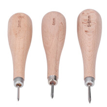 3Pcs Leather Awl High Hardness Ergonomic Design