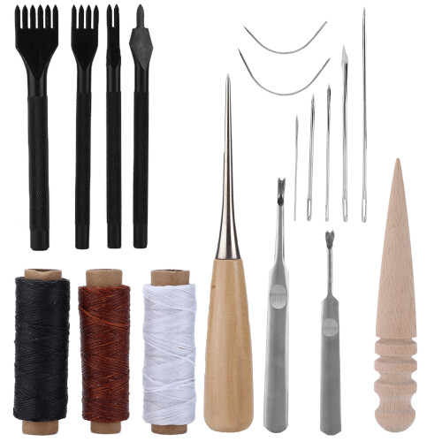 18Pcs Leather Tool Set Easy Use Multiple Uses 2