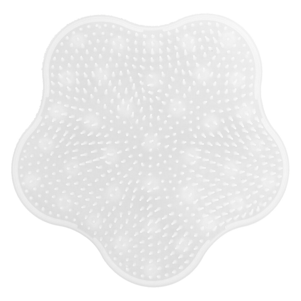 White Silicone Foot Massager Scrubber For Bath Suction Cup Design
