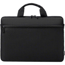 Classic laptop bag, slim briefcase, shoulder bag, water-repellent, foam-padded, anti-collision protection, 15.6 inch