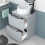 NES Home Nes Home 600mm Matte Grey Freestanding Vanity Unit With Round Bowl Basin 3