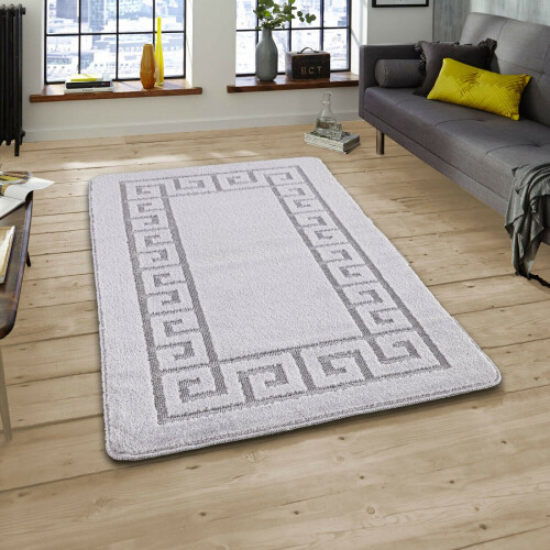 (80x150) Plain Non Slip Door Gel Mat - Silver