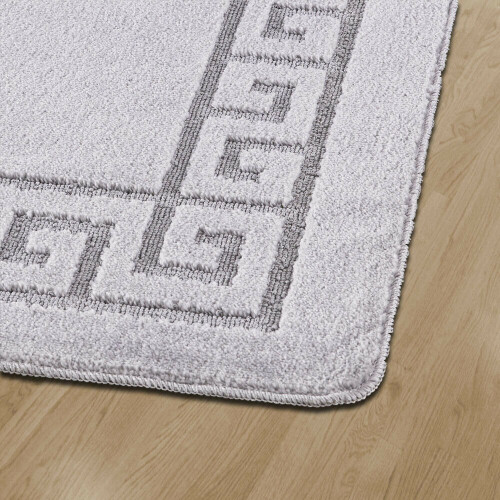 (80x150) Plain Non Slip Door Gel Mat - Silver 2