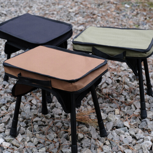 Lightweight Folding Camping Stool, Adjustable Height 30x20x40cm 1