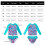 Ensemble de 2 rash guards, imprimé d'écailles de poisson, Taille 100 2