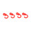 4Pcs Archery Bow String Silencers Rubber Shock Absorbers Red for Compound Bow 15