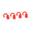 4Pcs Archery Bow String Silencers Rubber Shock Absorbers Red for Compound Bow 11