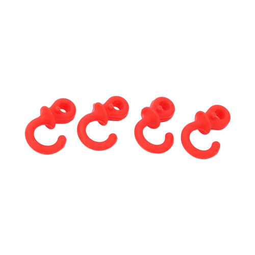 4Pcs Archery Bow String Silencers Rubber Shock Absorbers Red for Compound Bow 1