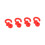 4Pcs Archery Bow String Silencers Rubber Shock Absorbers Red for Compound Bow 13