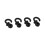 4Pcs Rubber Bow String Silencers for Compound & Recourse Archery Black 15