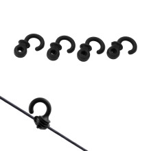 4Pcs Rubber Bow String Silencers for Compound & Recourse Archery Black
