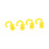 4Pcs Yellow Bow String Silencers for Archery Vibration Reduction 11