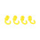 4Pcs Yellow Bow String Silencers for Archery Vibration Reduction 1